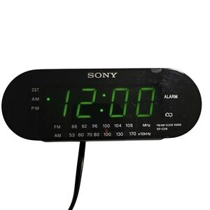 Vintage SONY Dream Machine FM/AM Clock Radio Alarm Model ICF-C218‎  Tested Works